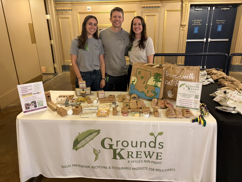 Grounds Krewe team members including Caroline Vanchiere, Brett Davis and Tricia Travis Grounds Krewe team members including Caroline Vanchiere, Brett Davis and Tricia Travis