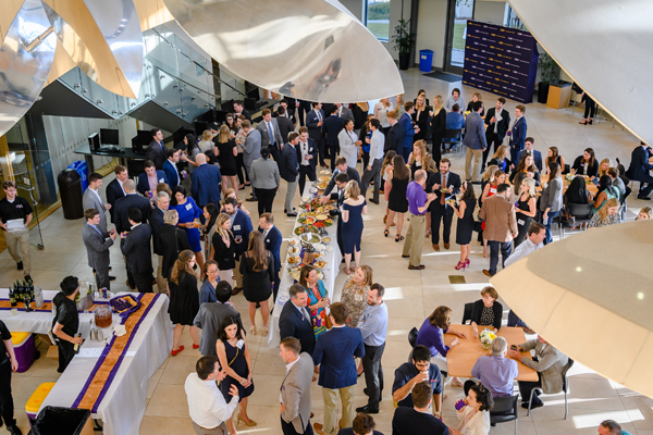 Social recetption held in the BEC Rotunda for MBA students.