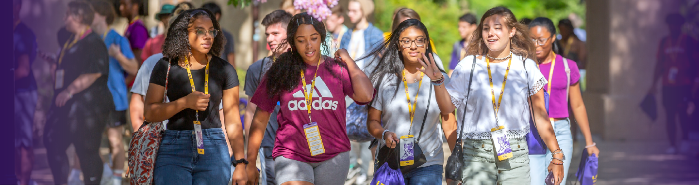 students walking