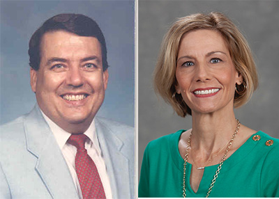 headshots of Bob Lafayette and Paula Calderon