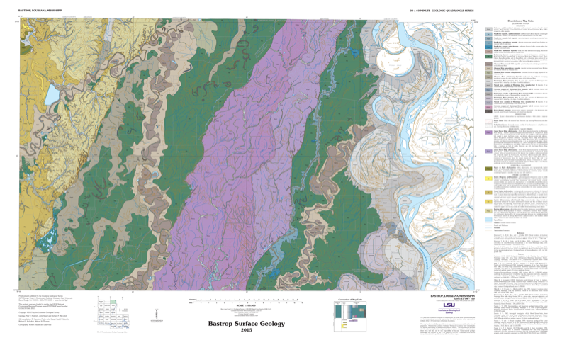 Bastrop Surface Geology 2022