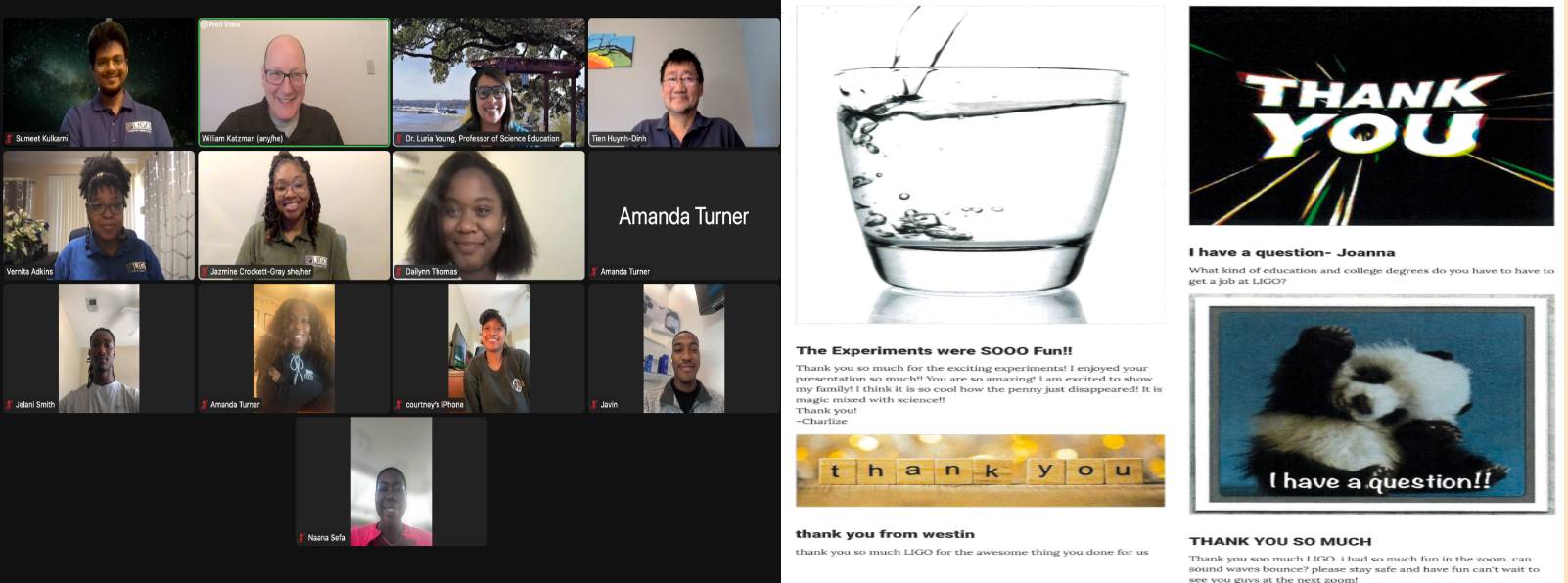 screen cap of presentations during virtual field trips