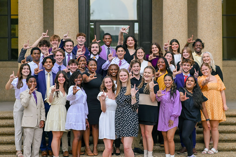 Group of Senators in the quad